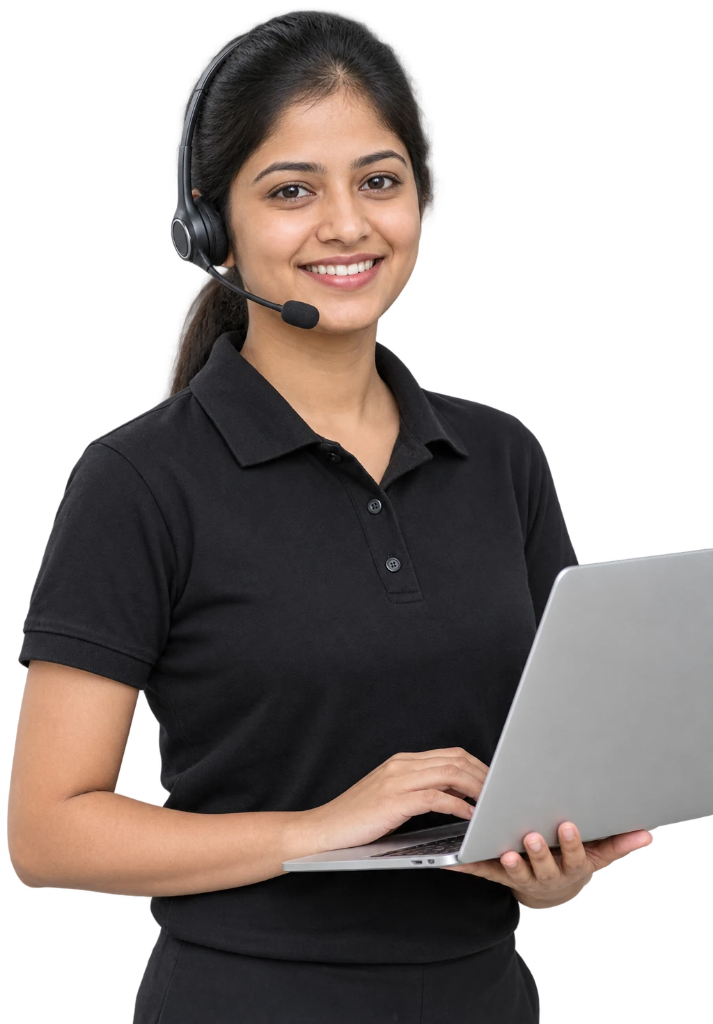 Snapkey training advisor holding a tablet and smiling